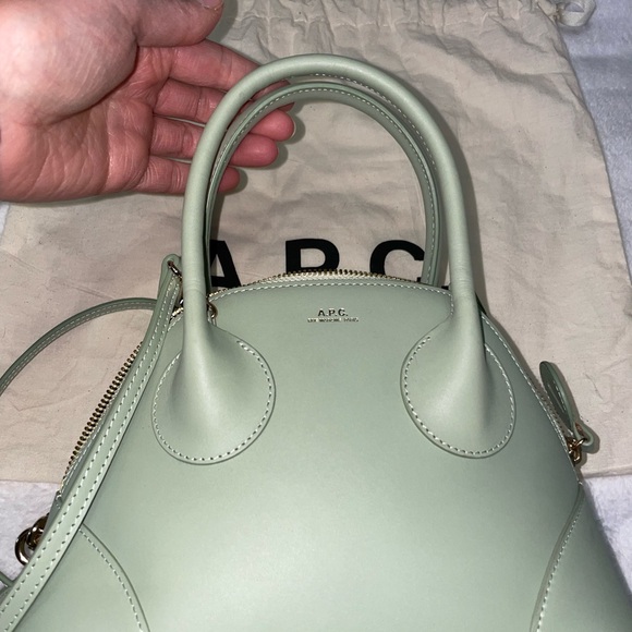 A.P.C Emma Logo Printed Mini Bag - Green - Picture 3 of 5